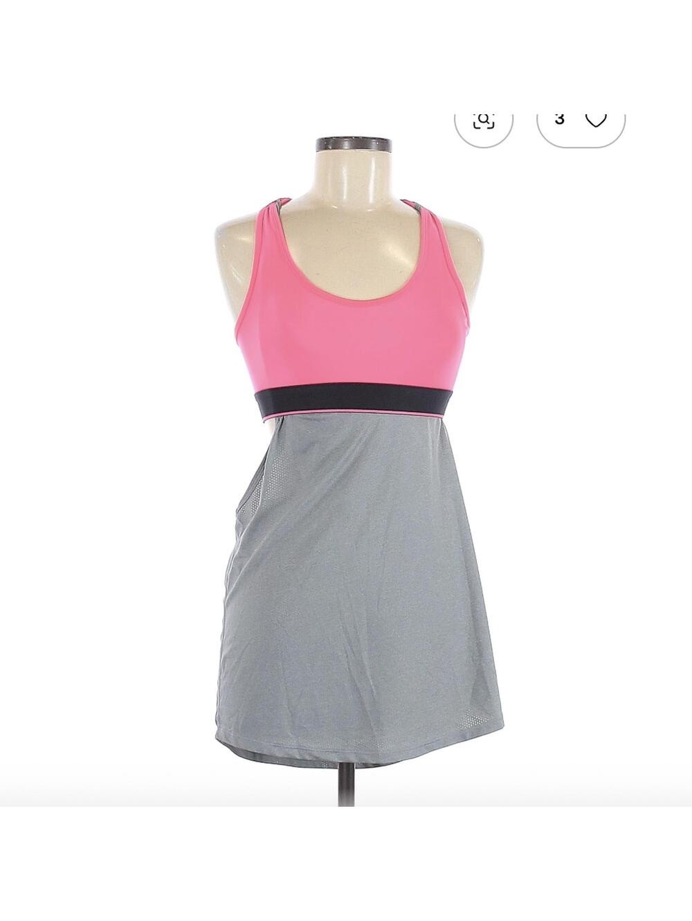 Under Armour Pink and Gray Racerback Tank Top Size M
